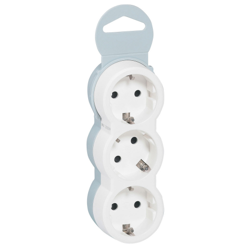 Разветвитель (тройник) Legrand Helium (50656) с заземлением 16 А 230 В 3,6 кВт 3 розетки IP20 белый