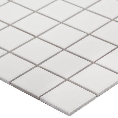 Мозаика Starmosaic White Matt белая керамическая 306х306х6 мм матовая