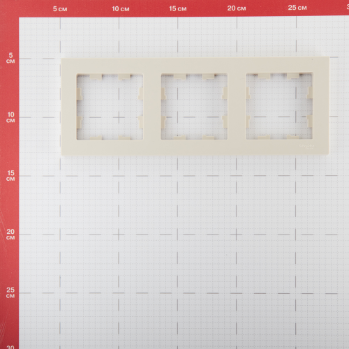 Рамка Schneider Electric Atlas Design ATN000203 трехместная универсальная бежевая