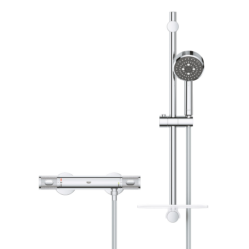 Смеситель для душа без излива GROHE Precision Feel 34791000 с термостатом со стойкой с лейкой