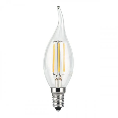 Лампа светодиодная Gauss Filament 9 Вт E14 филаментная свеча на ветру 2700К теплый белый свет 150-265 В прозрачная (10 шт.)