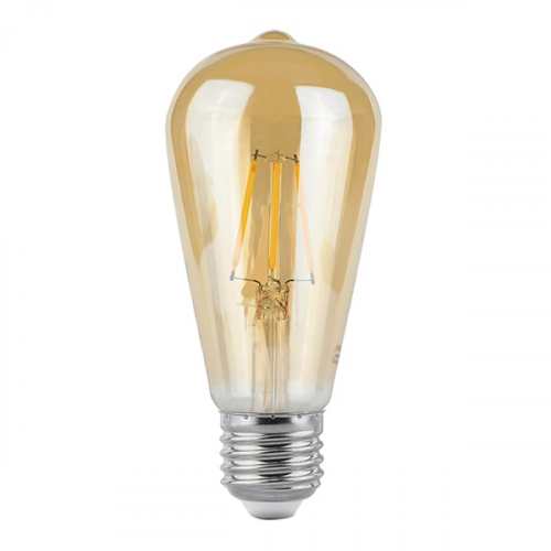Лампа светодиодная Gauss Filament 6 Вт E27 филаментная луковица ST64 2400К теплый белый свет 150-265 В прозрачная (10 шт.)