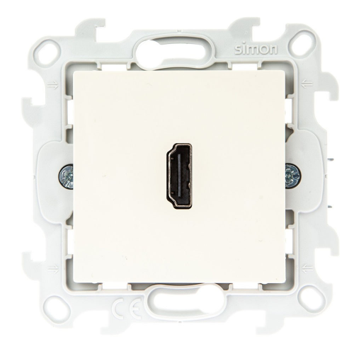 Розетка HDMI Simon 24 Harmonie 2411094-031 скрытая установка слоновая кость без заземления один модуль HDMI