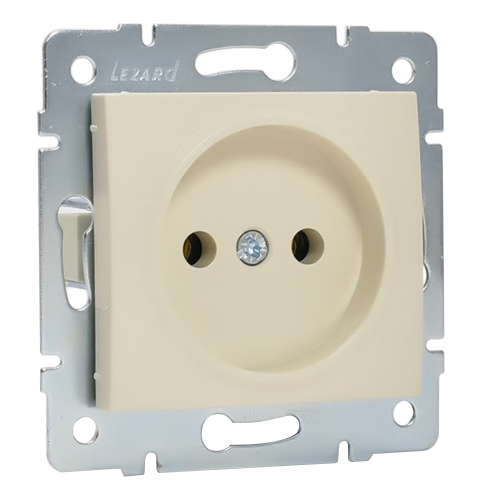 Розетка Lezard KARINA 707-0388-121B скрытая установка крем