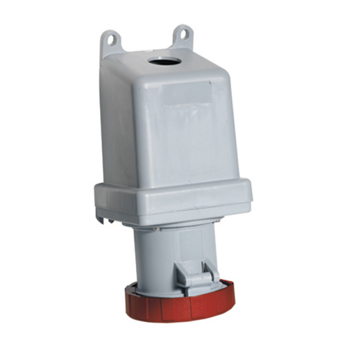 Розетка кабельная ABB 4125RS6W прямая настенная с заземлением 3P+N+E 3 фазы 125 А 400 В IP67 с крышкой