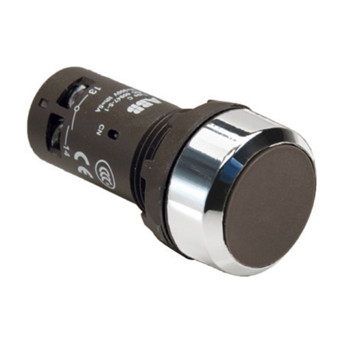 Кнопка ABB CP1-30B-11 (1SFA619100R3076) 300 В 1НО+1НЗ черная без фиксации