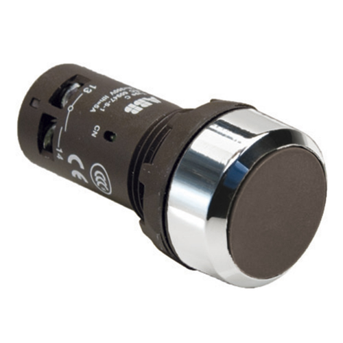 Кнопка ABB CP1-30B-10 (1SFA619100R3016) 300 В 1НО черная без фиксации