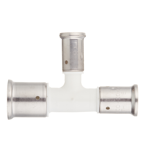 Тройник Henco (11PKW-261620) 26(пресс) х 16(пресс) х 20(пресс) PVDF белый