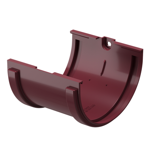 Соединение желоба пластиковое Docke Standard d120 мм красный RAL 3005