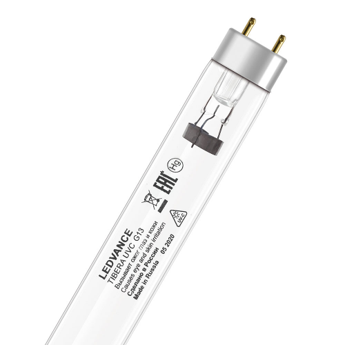 Лампа бактерицидная LEDVANCE UV-C 30 Вт G13 трубка T8 909 мм 230 В ультрафиолетовая