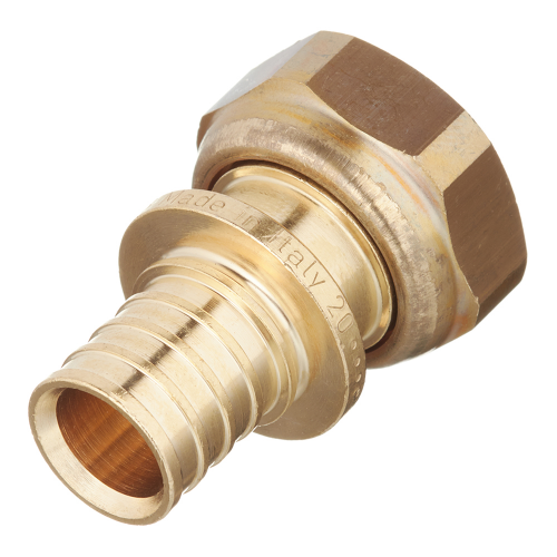 Соединитель прямой Stout (SFA-0034-002034) 20 мм х 3/4 ЕК с накидной гайкой латунный