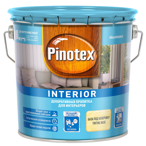 Антисептик Pinotex Interior декоративный для дерева бесцветный 2,7 л