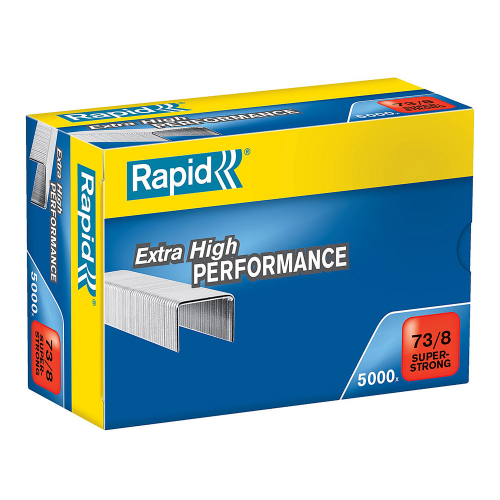 Скобы для плайера Rapid (24890300) тип 73 8 мм с острыми ножками стальной (5000 шт.)