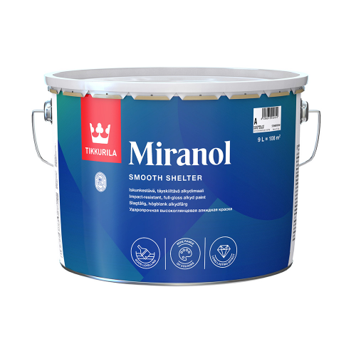 Эмаль алкидная Tikkurila Miranol основа С глянцевая 9 л