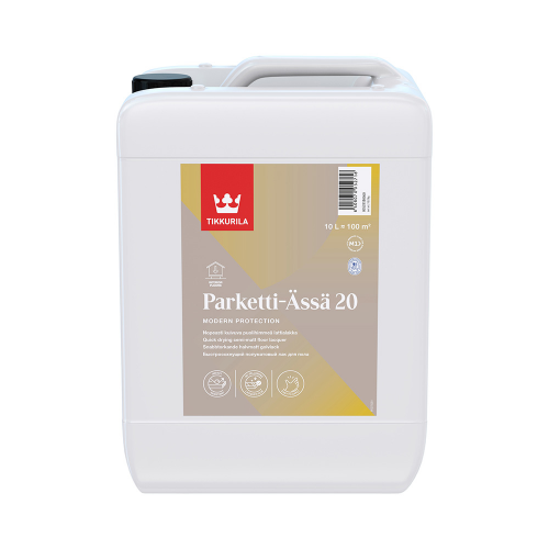 Лак паркетный Tikkurila Parketti-Assa 20 бесцветный 10 л полуматовый