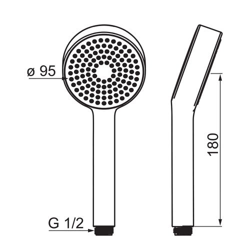 Лейка для душа ORAS Apollo 254020 D95 мм F1