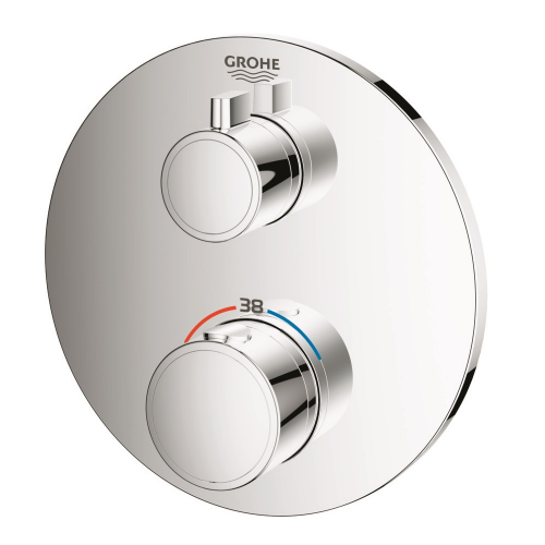 Смеситель для душа скрытого монтажа GROHE Grohtherm 24075000 без встраиваемого механизма в комплекте с переключателем с термостатом