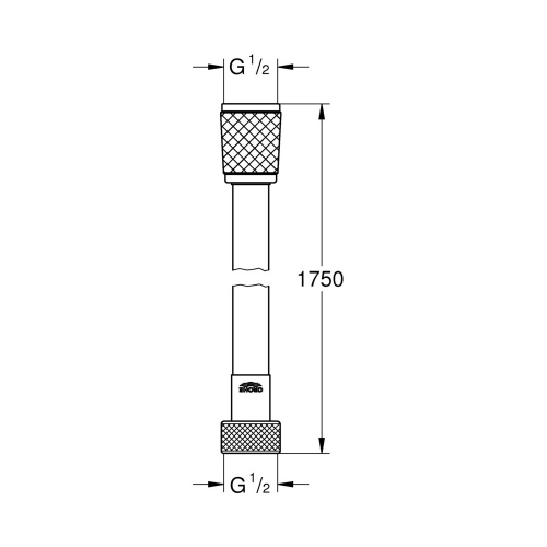 Шланг для душа GROHE Vitalio Comfort 28745001 1750 мм пластик