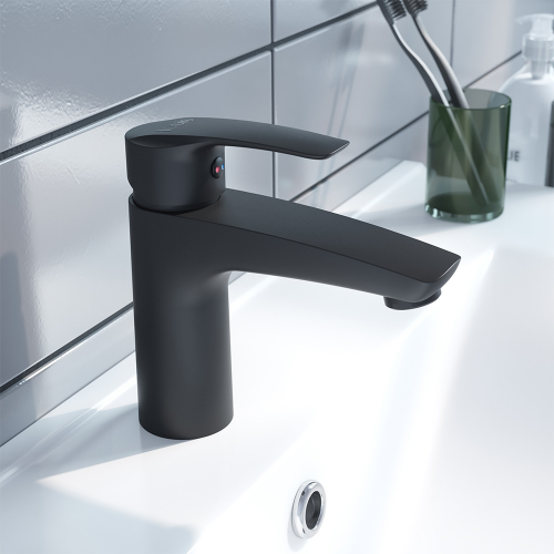 Смеситель для раковины IDDIS Ray RAYBL00i01 однорычажный черный