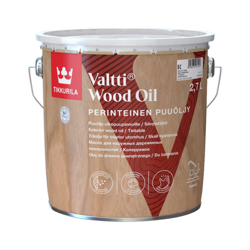 Масло Tikkurila Valtti Wood Oil для наружных деревянных поверхностей основа EC 2,7 л