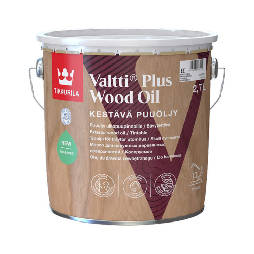 Масло Tikkurila Valtti Plus Wood Oil для наружных деревянных поверхностей основа EC 2,7 л