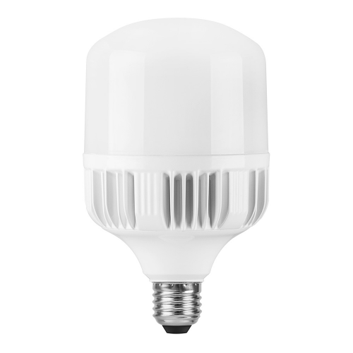 Лампа светодиодная FERON 40 Вт E27 цилиндр T100 6400К холодный белый свет 220 В для светильника РКУ матовая с дополнительным патроном Е40