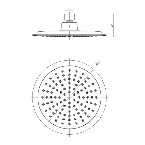 Лейка для душа верхняя LEMARK LM8033C d200 мм F1