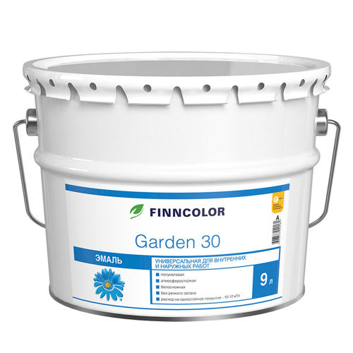 Эмаль алкидная Finncolor Garden 30 основа А полуматовая 9 л