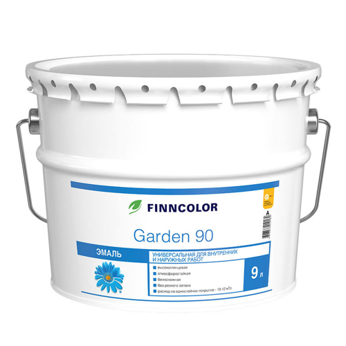 Эмаль алкидная Finncolor Garden 90 основа А высокоглянцевая 9 л