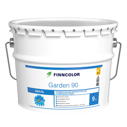 Эмаль алкидная Finncolor Garden 90 основа С высокоглянцевая 9 л