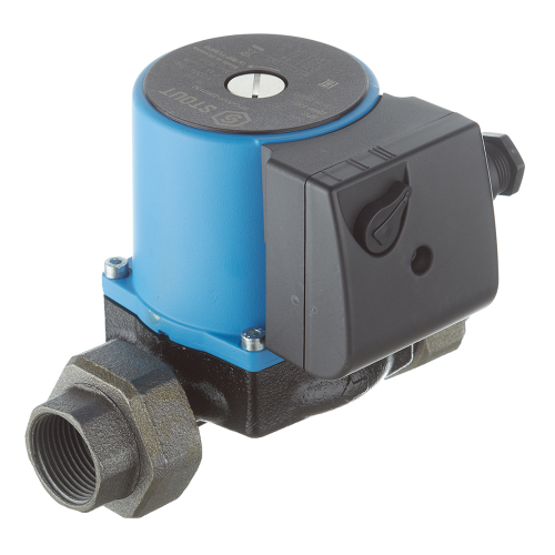 Циркуляционный насос для систем отопления Stout 25/60-130 (SPC-0001-2560130) DN25 подъем 6,5 м 130 мм с гайками