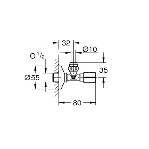 Вентиль угловой GROHE 22045000
