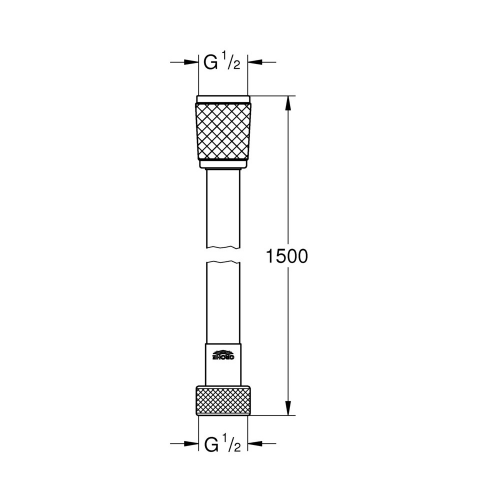 Шланг для душа GROHE Relexaflex 28151L01 1500 мм пластиковый белый