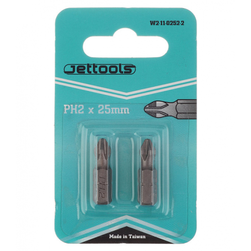 Бита Jettools (W2-11-0252-2) PH2 магнитная 25 мм (2 шт.)