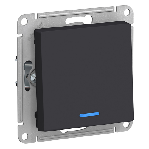 Выключатель Schneider Electric Atlas Design ATN001013 одноклавишный скрытая установка карбон с подсветкой