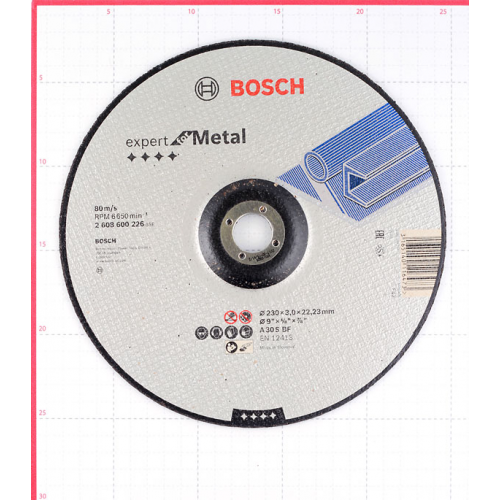 Круг отрезной по металлу Bosch (2608600226) 230х22х3 мм вогнутый
