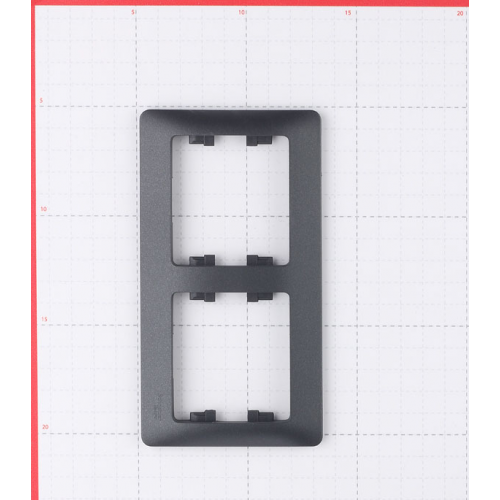 Рамка Schneider Electric Glossa GSL000702 двухместная горизонтальная антрацит