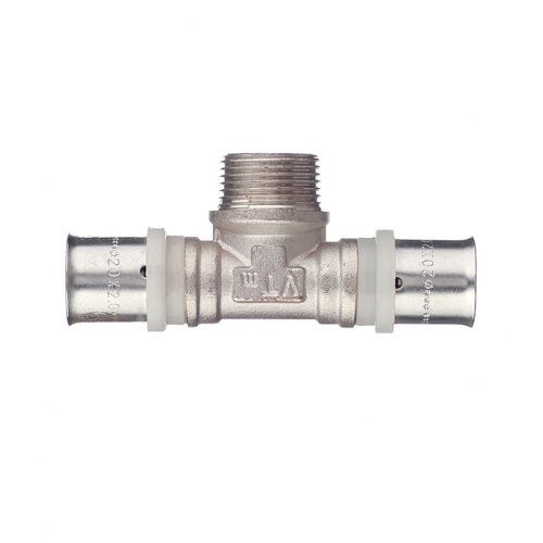 Тройник VALTEC (VTm.233.N.200520) 20(пресс) х 3/4 НР(ш) х 20(пресс)