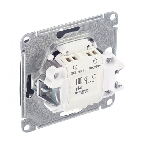 Выключатель Schneider Electric Glossa GSL000713 одноклавишный скрытая установка антрацит с подсветкой