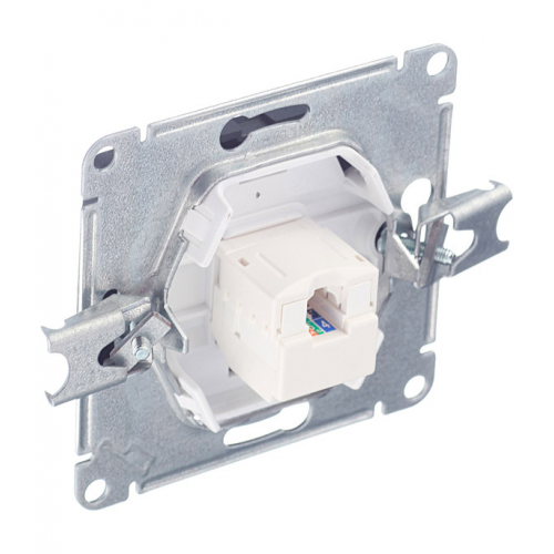 Розетка компьютерная Schneider Electric Glossa GSL000781К скрытая установка антрацит один модуль RJ45 cat 5e