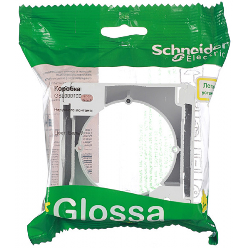 Коробка для наружного монтажа Schneider Electric Glossa GSL000100 белая