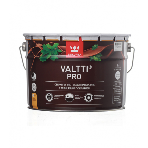 Антисептик Tikkurila Valtti Pro декоративный для дерева бесцветный 9 л