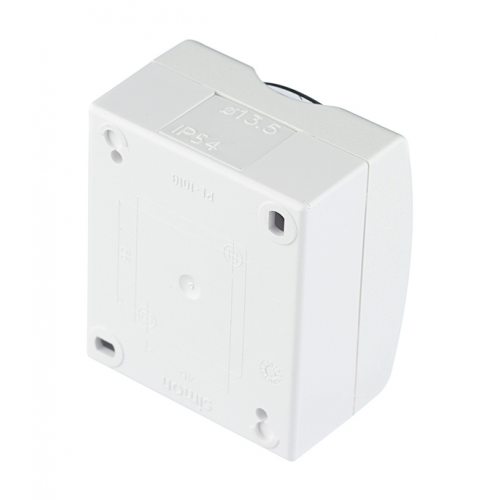 Розетка Simon 15 Aqua 1594445-030 открытая установка белая с заземлением IP54 с крышкой