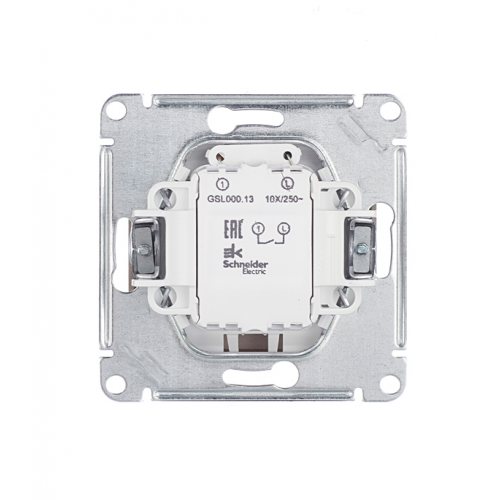 Выключатель Schneider Electric Glossa GSL000413 одноклавишный скрытая установка титан с подсветкой