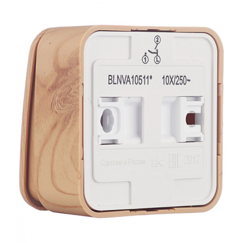 Выключатель Schneider Electric Blanca BLNVA105115 двухклавишный открытая установка ясень с подсветкой