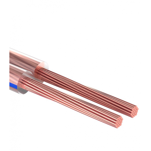 Кабель акустический 2x0,35 мм2 прозрачный Rexant Blue Line (20 м)