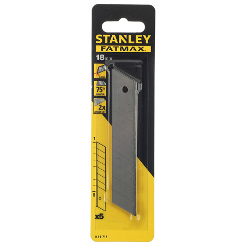Лезвие для ножа Stanley Fatmax 18 мм прямое (5 шт.)