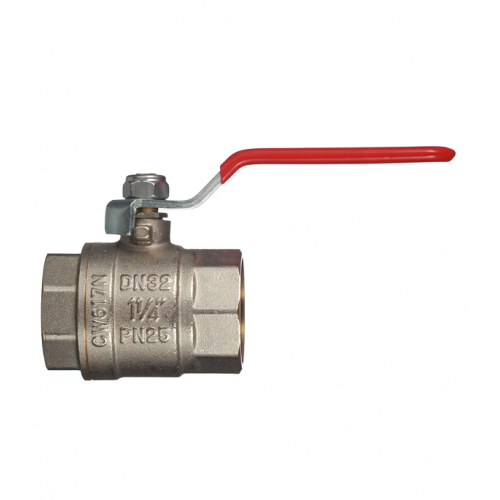 Кран шаровой латунный VALTEC Base (VT.214.N.07) 1 1/4 ВР(г) х 1 1/4 ВР(г) ручка прямой