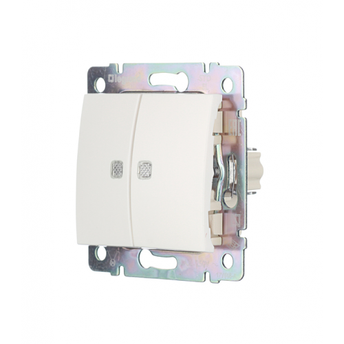 Выключатель Legrand Valena 694290 двухклавишный скрытая установка белый с подсветкой