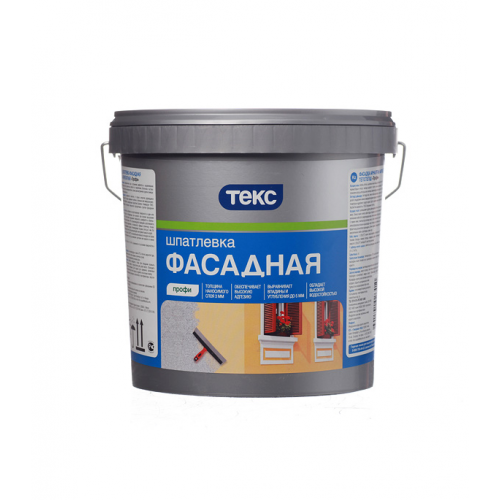 Шпатлевка фасадная Текс Профи акрилатная 5 кг